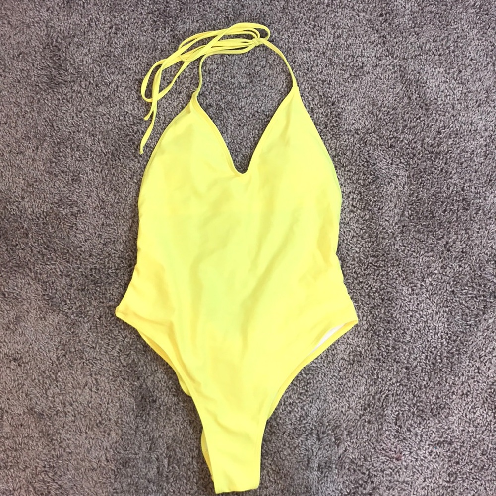 Neon Yellow Swimsuit